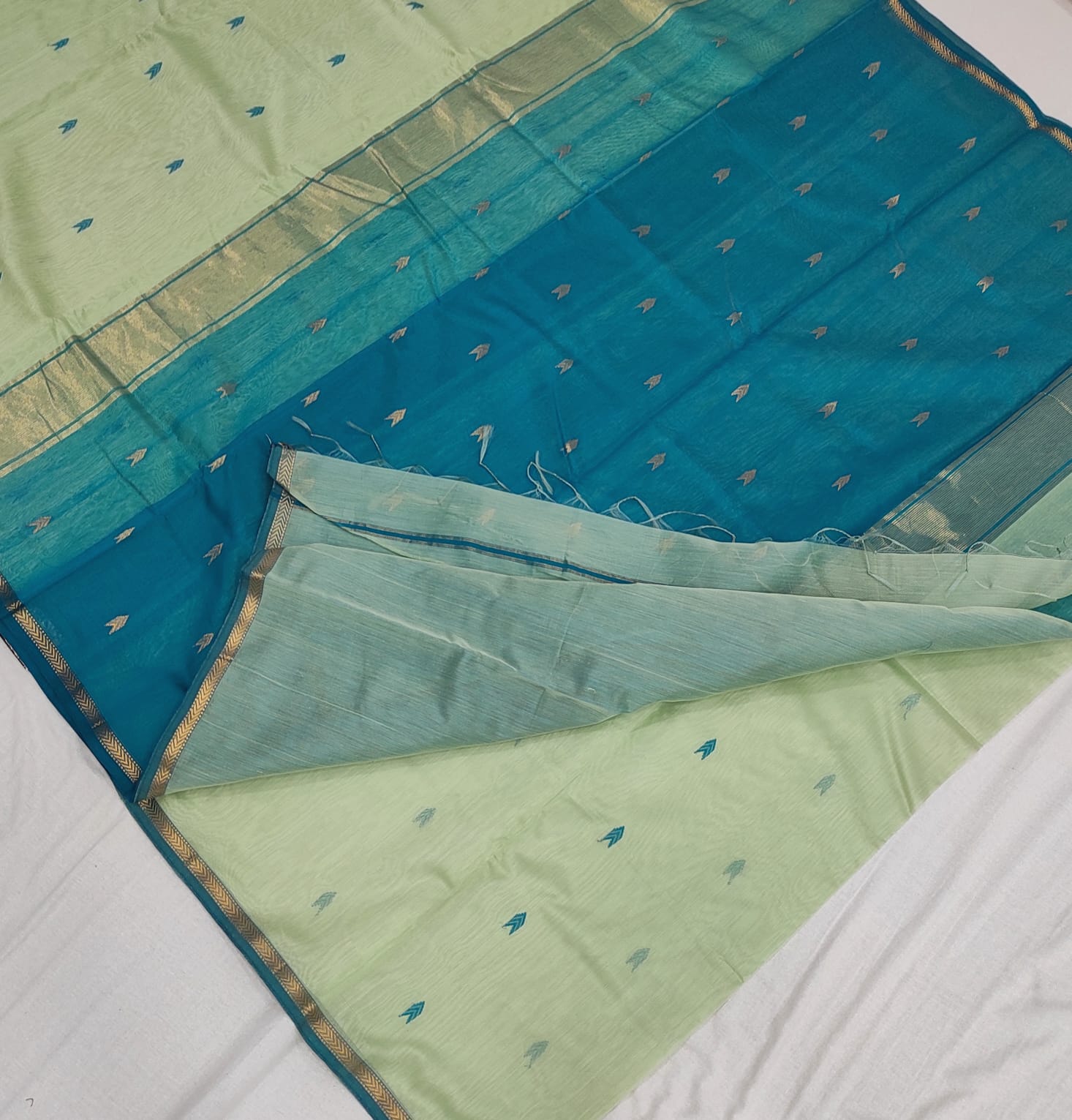 Beautiful Chanderi Silk Cotton Sarees A148 - Artsy India
