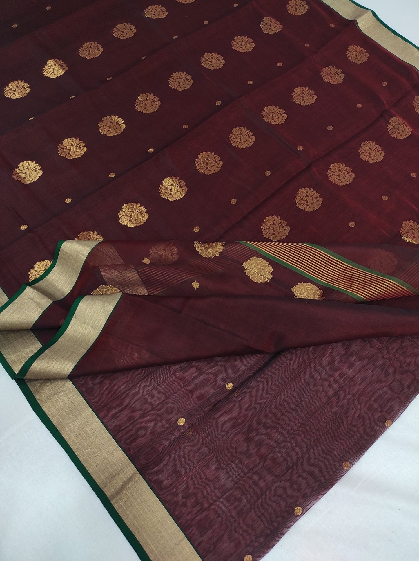 Traditional Cotton Silk Chanderi Saree - ArtsyIndia