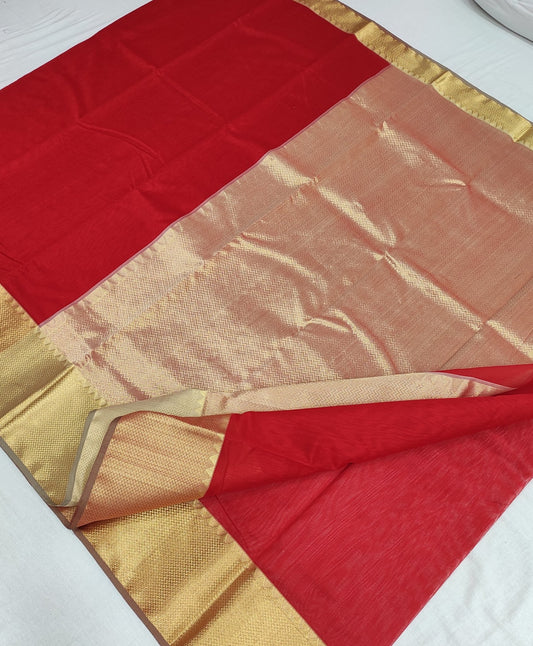 Afroza Pattern Beautiful Chanderi Silk Cotton Saree A114 - Artsy India
