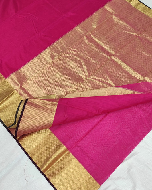 Afroza Pattern Chanderi Silk Cotton Saree A113 - Artsy India
