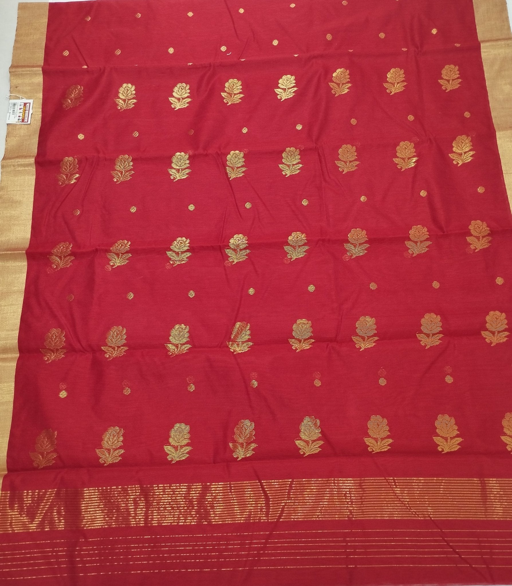 Buy KHOYANI PRUTHIK Printed, Self Design Banarasi Chanderi Red Sarees  Online @ Best Price In India | Flipkart.com