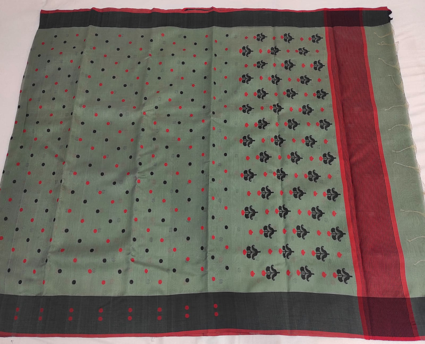 Chanderi Designer Silk Cotton Saree A208 - ArtsyIndia