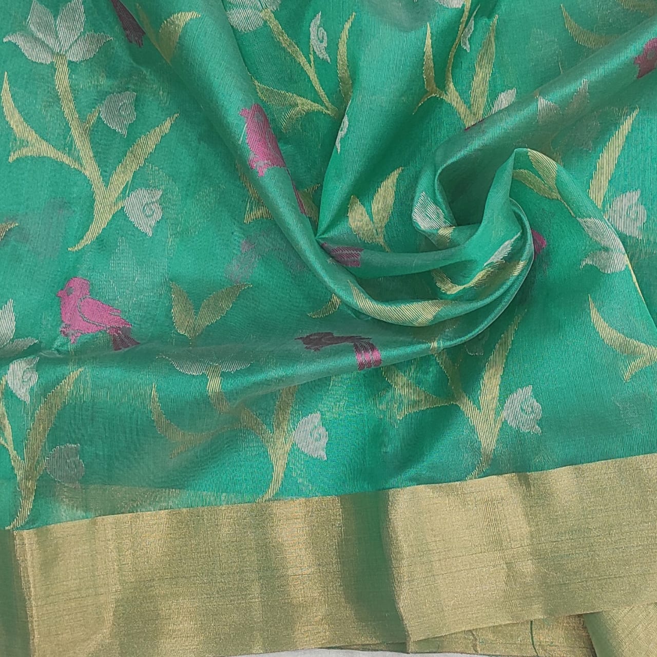 Pure Tissue Silk Saree With Premium Zari Silk and Contrast Border and Pallu  With Brocade Blouse,women Saree,indian Saree,wedding Saree - Etsy