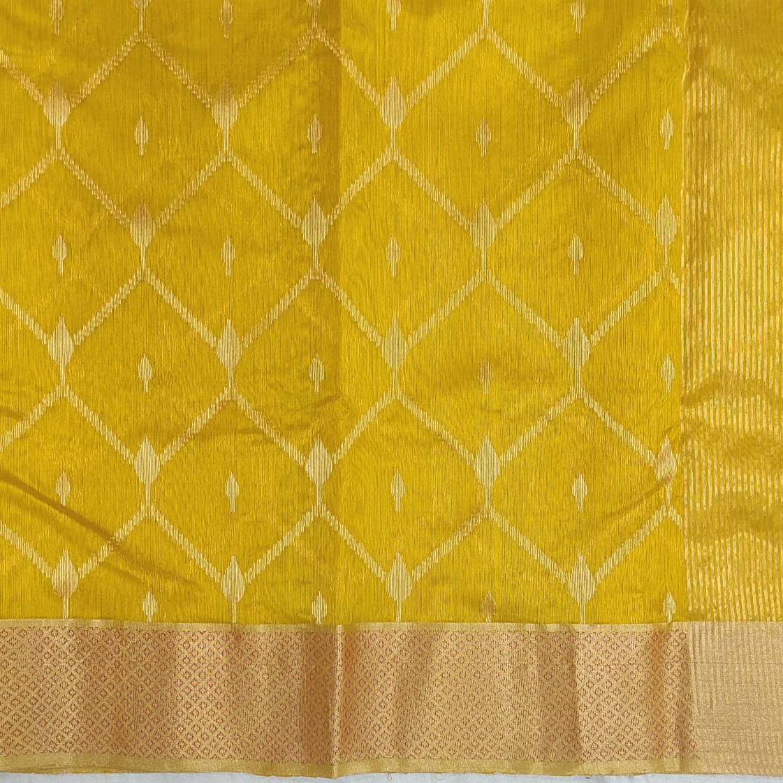 Chanderi Premium Pattu Silk saree A167 - ArtsyIndia