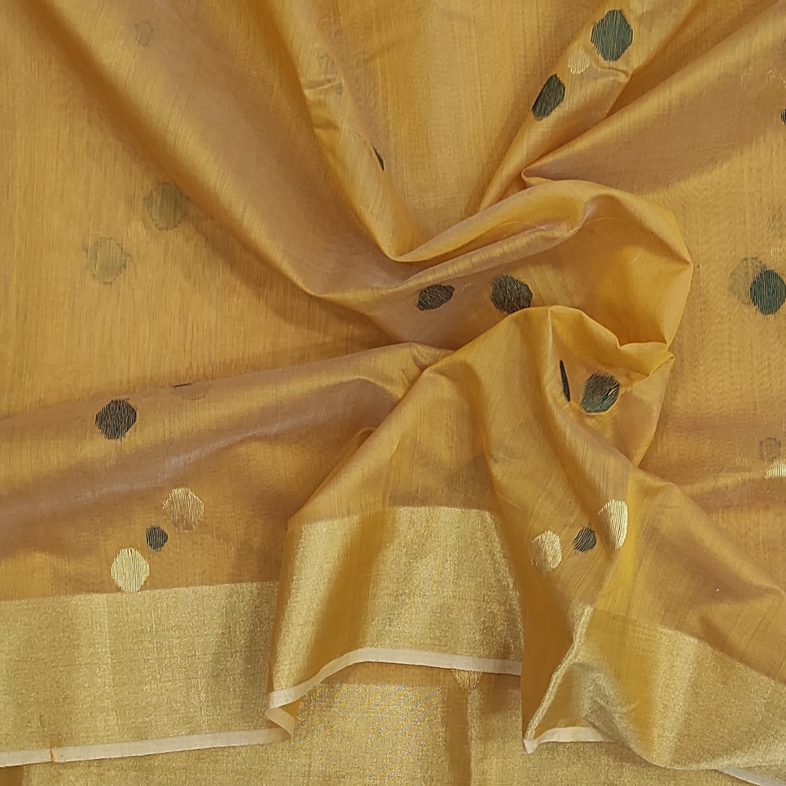 Chanderi Silk Cotton Saree A134 - Artsy India