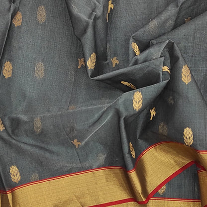 Chanderi Silk Cotton Saree A138 - Artsy India
