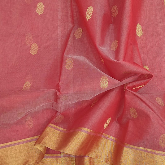 Chanderi Silk Cotton Saree A139 - Artsy India