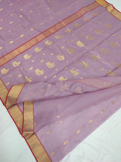 Chanderi Silk Cotton Saree A141 - Artsy India