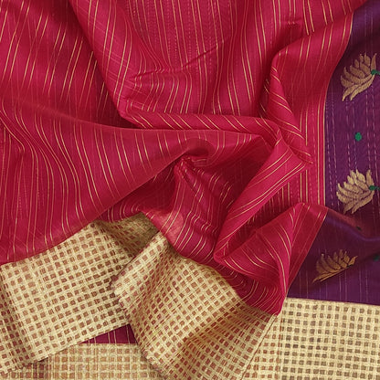 Chanderi Silk Cotton Saree A152 - Artsy India