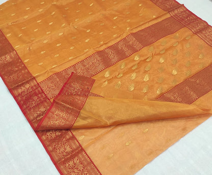 Chanderi Tissue Silk Saree OP01 - ArtsyIndia