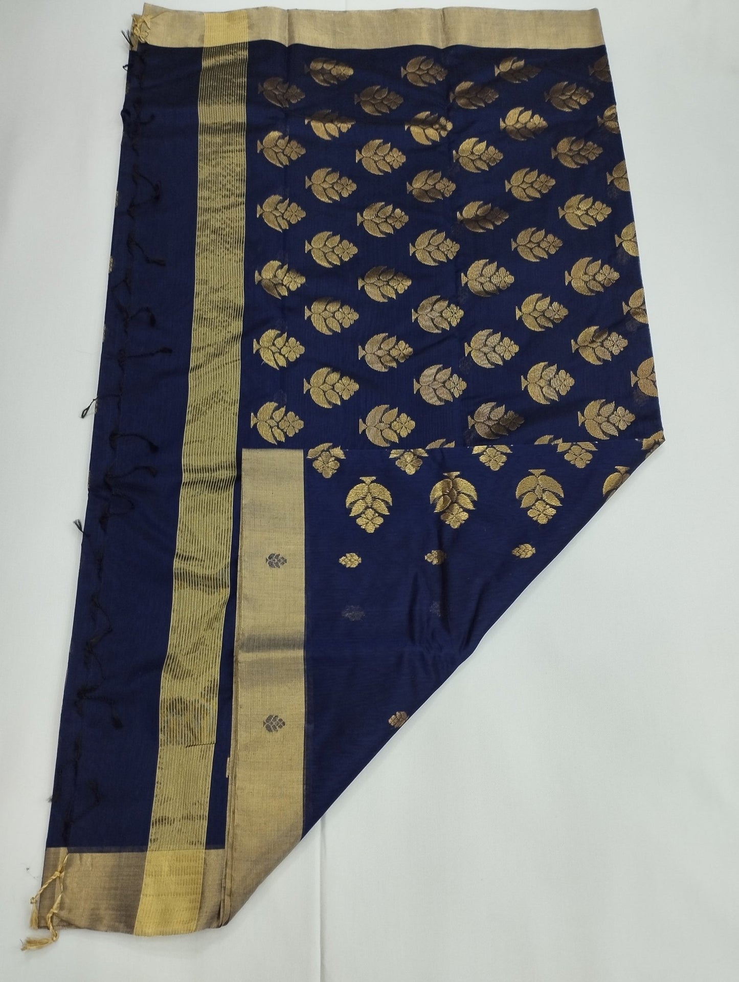 Pure Chanderi Silk Cotton Handloom saree - Artsy India