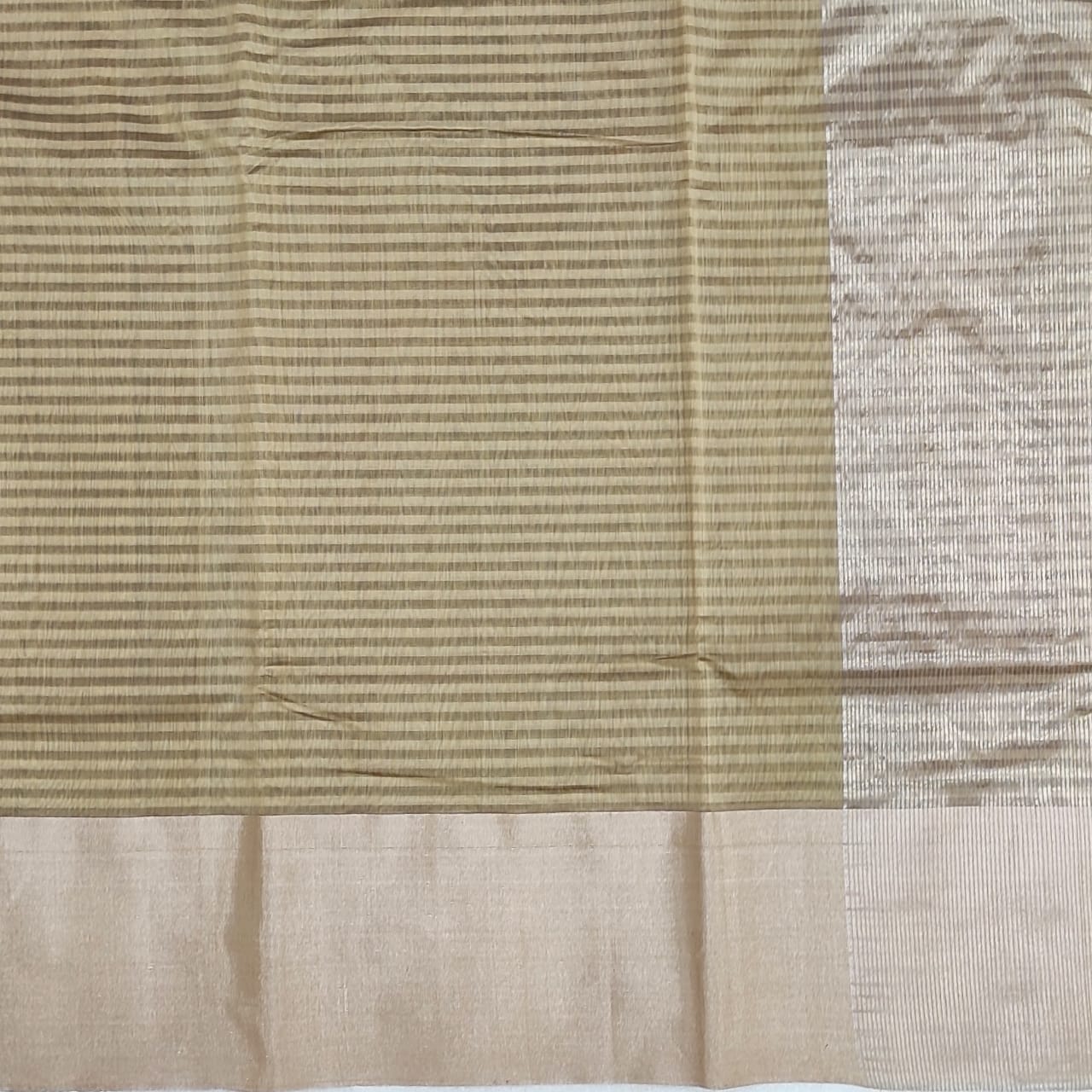 Sico Silk cotton Chanderi Sarees with Stripes A142 - Artsy India