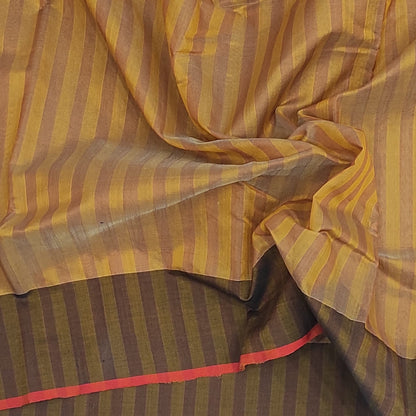 Silk cotton Chanderi Sarees with Stripes A131 - Artsy India