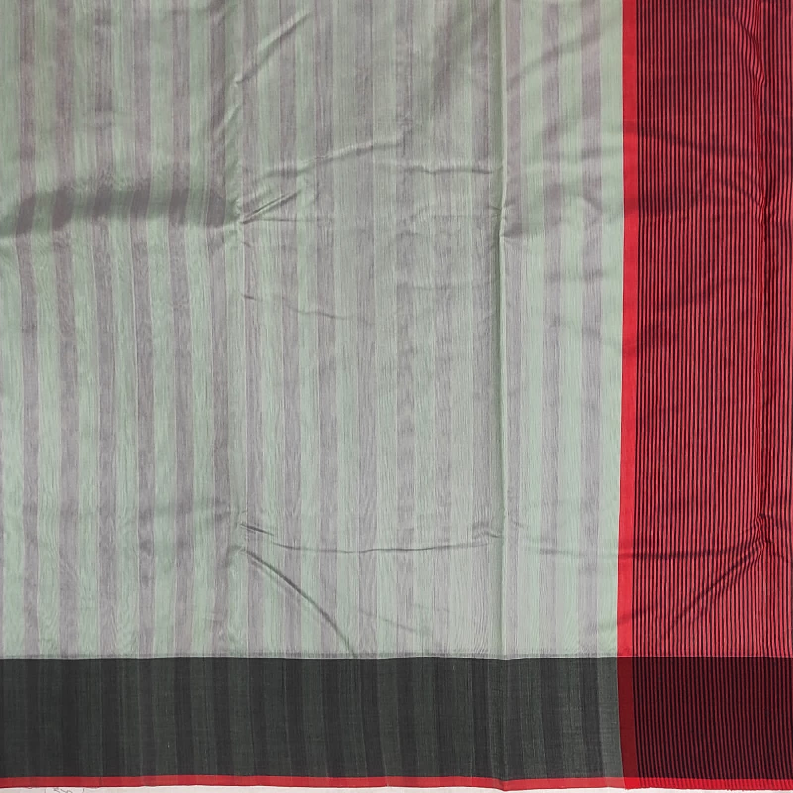 Silk cotton Chanderi Sarees with Stripes A132 - Artsy India