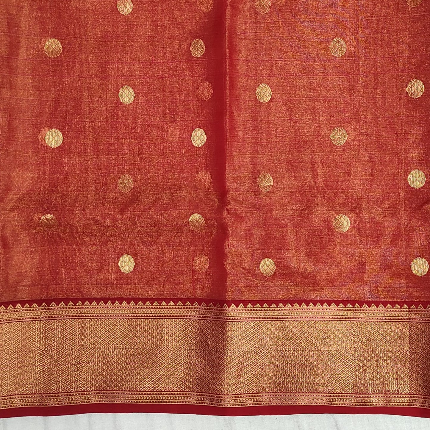 Traditional Chanderi Katan Tissue Silk Saree A181 - ArtsyIndia
