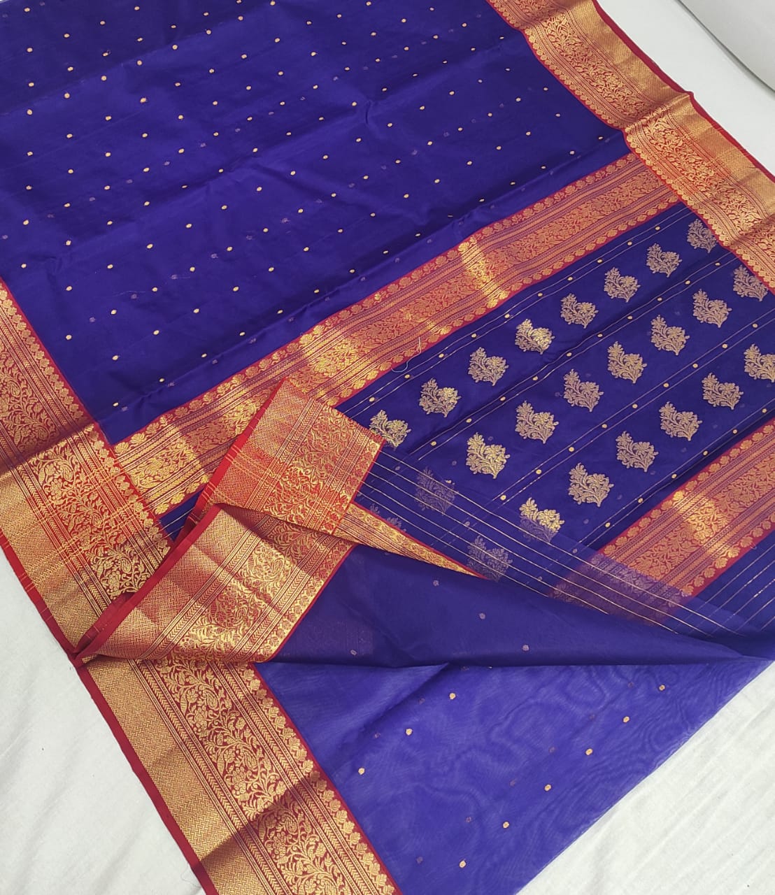 Traditional Chanderi Tissue Silk Saree A174 - ArtsyIndia