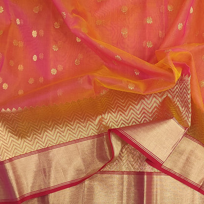 Traditional Chanderi Tissue Silk Saree A175 - ArtsyIndia